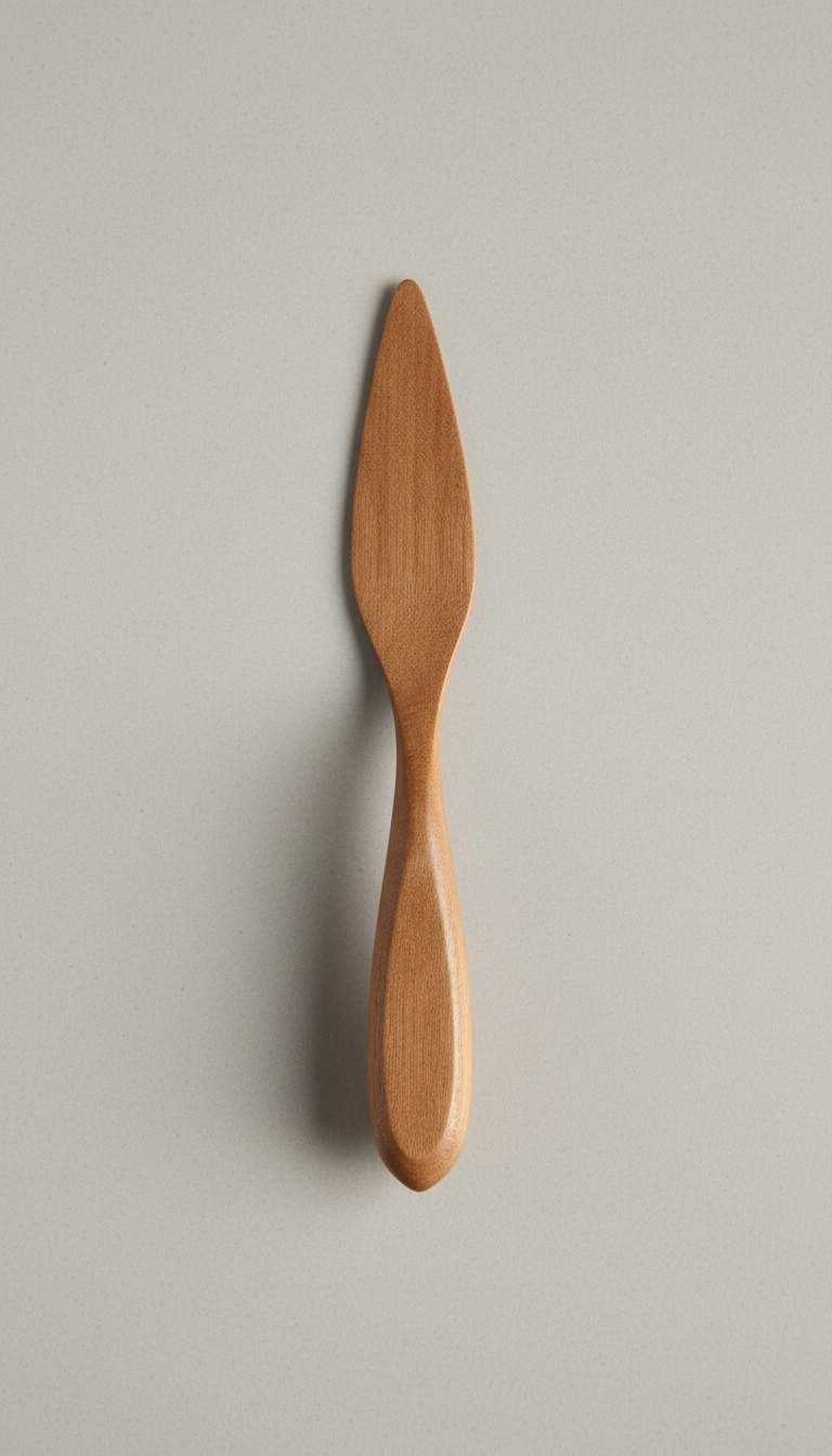 Wooden Palette Knife, Hand-Carved